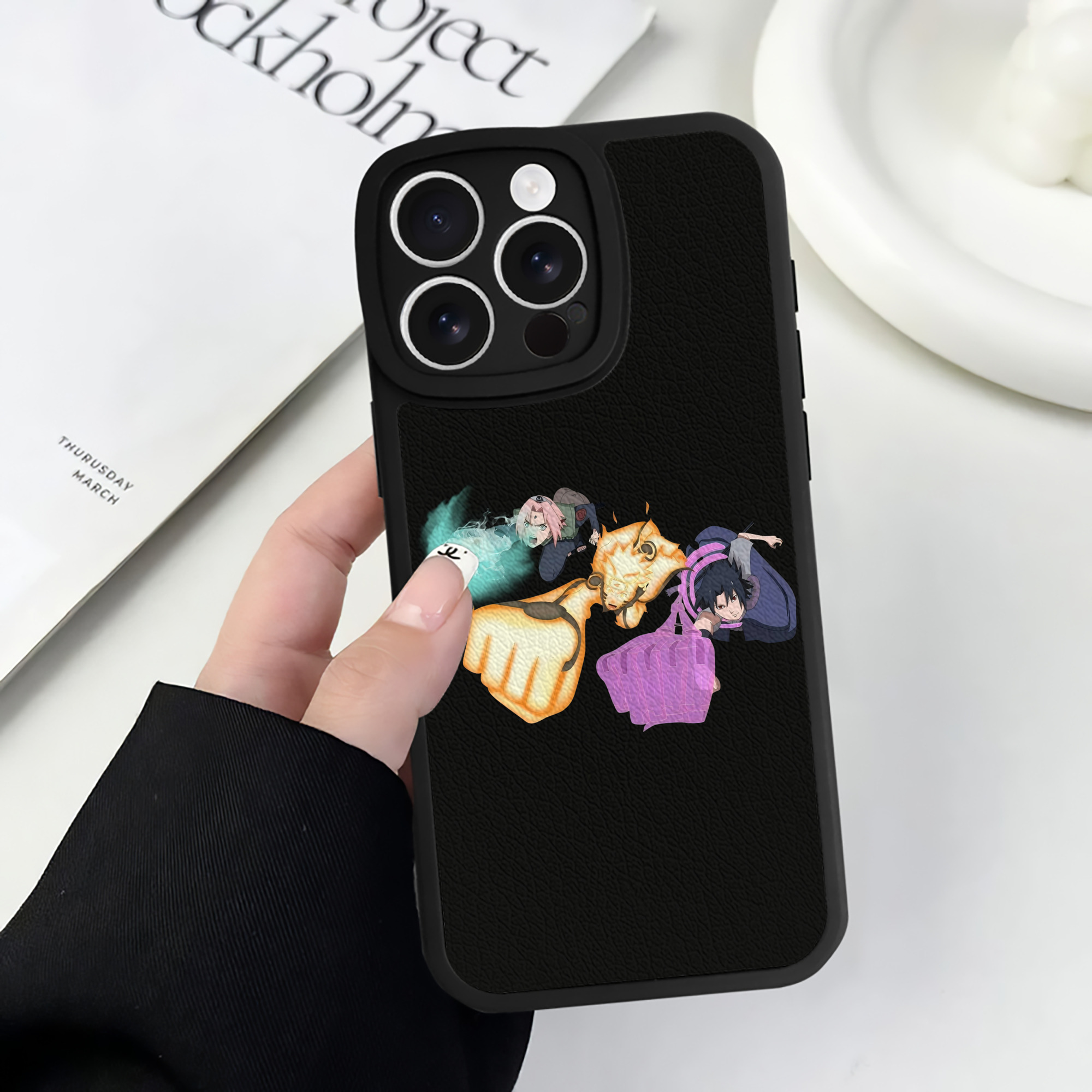 （画像用） NARUTO -ナルト- うずまき ナルト Uzumaki Naruto 【iPhone 16シリーズ対応】シリコンスマホケース（レザー調） 材質：シリコン